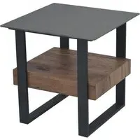 Melbourne Sintered Stone End Table - Brown, Black