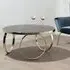 Meleph Round Coffee Table - Black, Glass