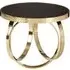 Meleph Round Coffee Table - Black, Glass