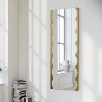 Melodia Full-Length Wall Mirror - Gold, Metal alternate view