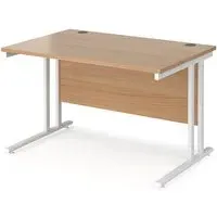 Melor 1200mm Cantilever Computer Desk - Beech, MDF