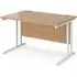 Melor 1200mm Cantilever Computer Desk - Beech, MDF