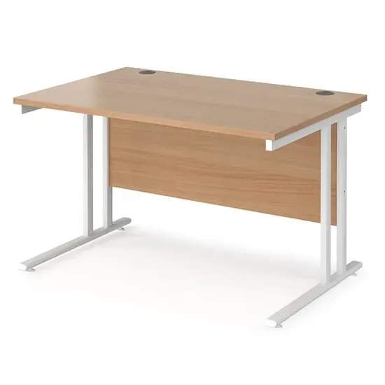 Melor 1200mm Cantilever Computer Desk - Beech, MDF