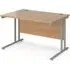 Melor 1200mm Cantilever Computer Desk - Beech, MDF