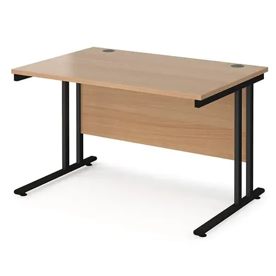 Melor 1200mm Cantilever Computer Desk - Beech, MDF image