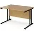 Melor 1200mm Cantilever Computer Desk - Oak, MDF