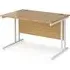 Melor 1200mm Cantilever Computer Desk - Oak, MDF
