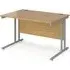 Melor 1200mm Cantilever Computer Desk - Oak, MDF