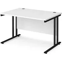 Melor 1200mm Cantilever Computer Desk - White, MDF