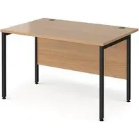 Melor 1200mm H-Frame Computer Desk - Beech, MDF