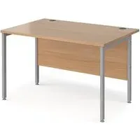 Melor 1200mm H-Frame Computer Desk - Beech, MDF