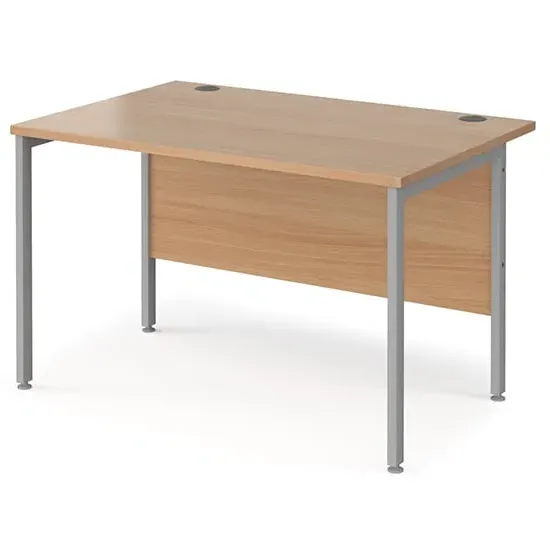 Melor 1200mm H-Frame Computer Desk - Beech, MDF