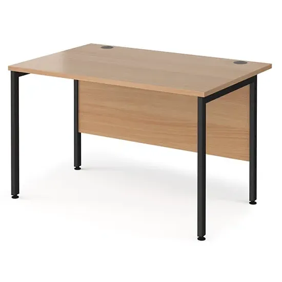 Melor 1200mm H-Frame Computer Desk - Beech, MDF image