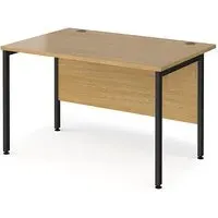 Melor 1200mm H-Frame Computer Desk - Oak, MDF