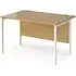 Melor 1200mm H-Frame Computer Desk - Oak, MDF