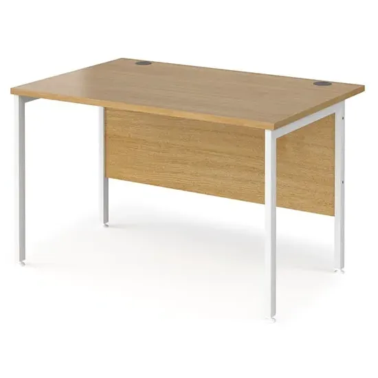 Melor 1200mm H-Frame Computer Desk - Oak, MDF