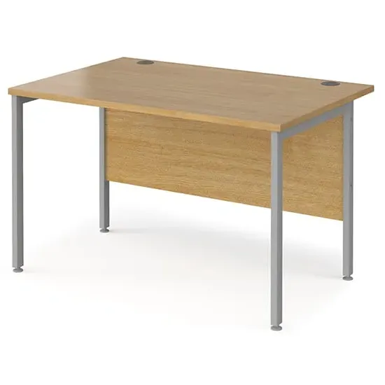 Melor 1200mm H-Frame Computer Desk - Oak, MDF