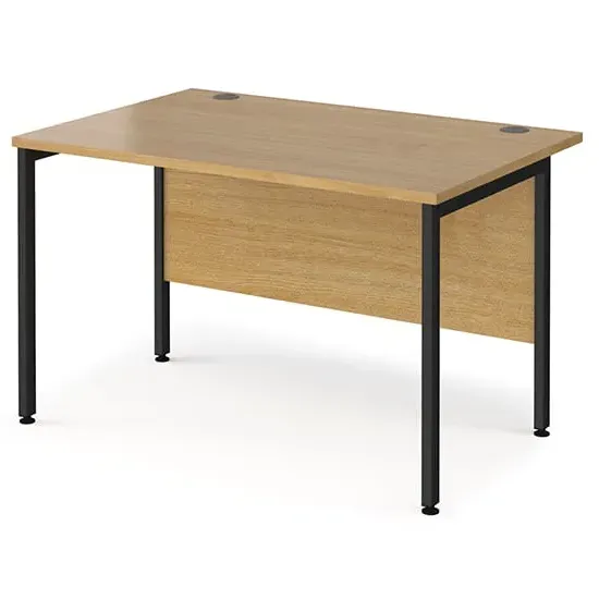 Melor 1200mm H-Frame Computer Desk - Oak, MDF