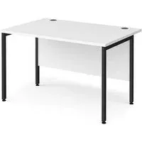 Melor 1200mm H-Frame Computer Desk - White, MDF