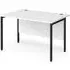 Melor 1200mm H-Frame Computer Desk - White, MDF