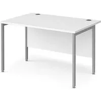 Melor 1200mm H-Frame Computer Desk - White, MDF