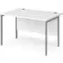 Melor 1200mm H-Frame Computer Desk - White, MDF
