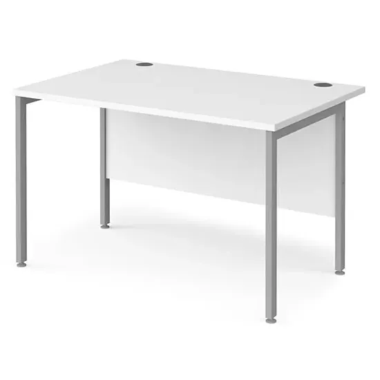 Melor 1200mm H-Frame Computer Desk - White, MDF