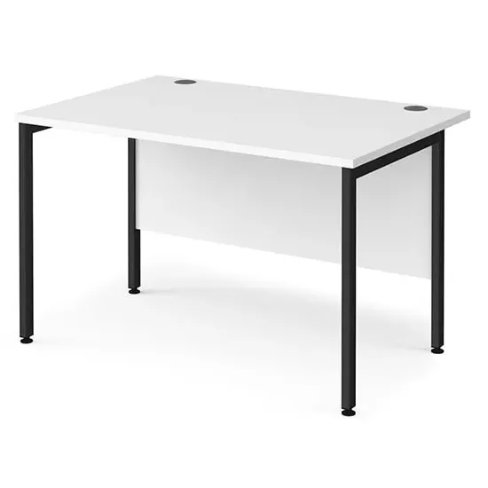Melor 1200mm H-Frame Computer Desk - White, MDF