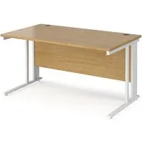 Melor Cable Managed Computer Desk - Oak, MDF