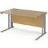 Melor Cable Managed Computer Desk - Oak, MDF