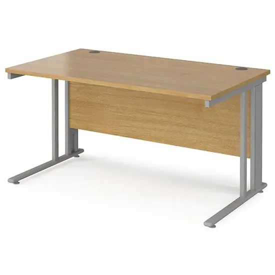 Melor Cable Managed Computer Desk - Oak, MDF
