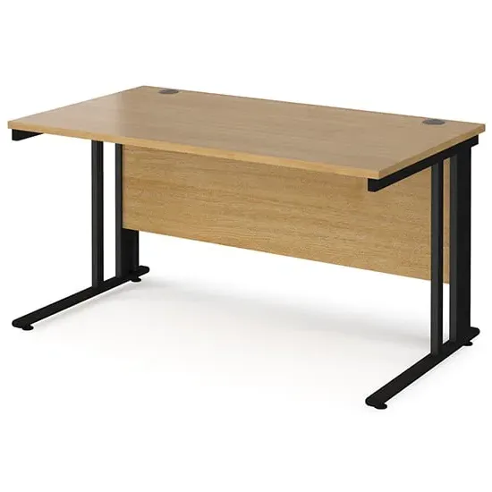 Melor Cable Managed Computer Desk - Oak, MDF image