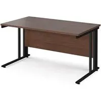 Melor Cable Managed Computer Desk - Walnut, MDF