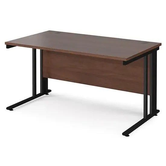 Melor Cable Managed Computer Desk - Walnut, MDF