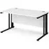 Melor Cable Managed Computer Desk - White, MDF