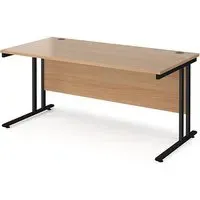 Melor Cantilever Computer Desk - Beech, MDF