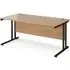 Melor Cantilever Computer Desk - Beech, MDF