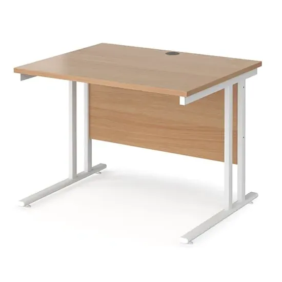 Melor Cantilever Computer Desk - Beech, MDF image
