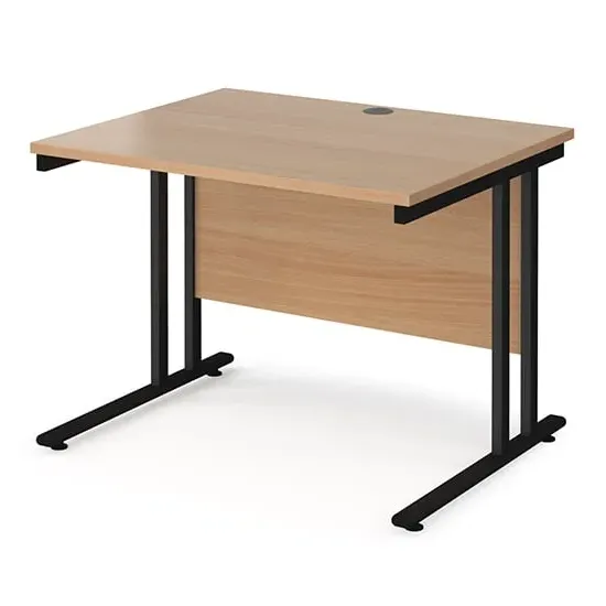 Melor Cantilever Computer Desk - Beech, MDF image