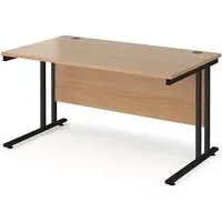 Melor Cantilever Computer Desk - Beech, MDF