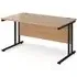Melor Cantilever Computer Desk - Beech, MDF