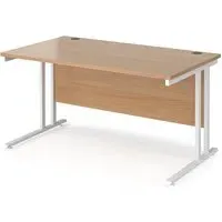 Melor Cantilever Computer Desk - Beech, MDF