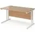 Melor Cantilever Computer Desk - Beech, MDF