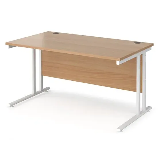 Melor Cantilever Computer Desk - Beech, MDF image