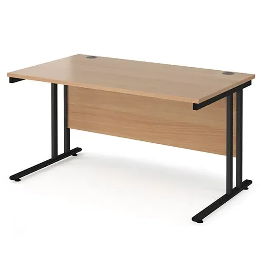 Melor Cantilever Computer Desk - Beech, MDF image