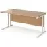 Melor Cantilever Computer Desk - Beech, MDF