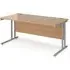 Melor Cantilever Computer Desk - Beech, MDF