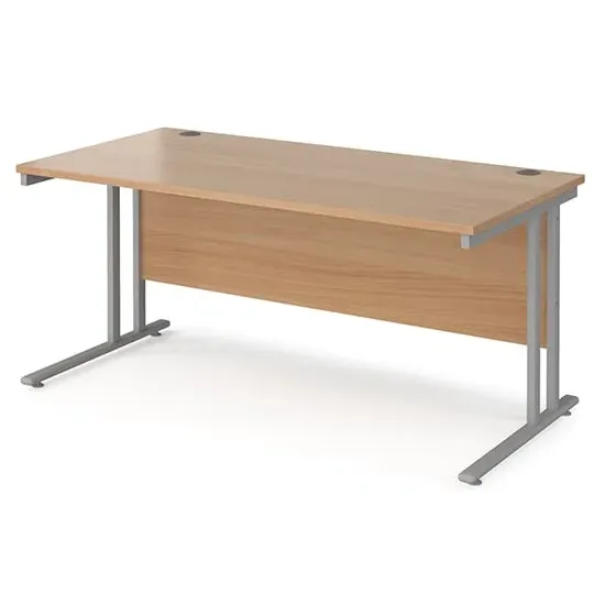 Melor Cantilever Computer Desk - Beech, MDF