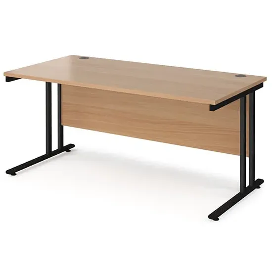 Melor Cantilever Computer Desk - Beech, MDF image