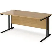 Melor Cantilever Computer Desk - Oak, MDF
